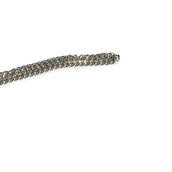 Vintage Monet Silver-Tone Double Strand Necklace With Black & Silver Beads - Picture 8 of 8